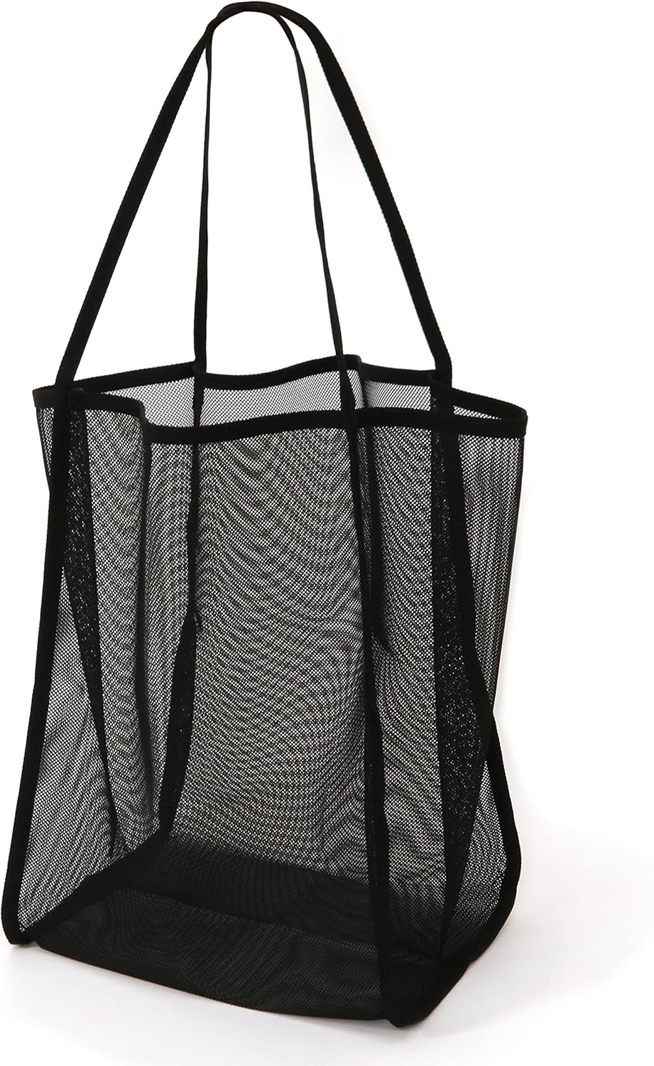 Mesh Beach Tote Bag for Sand Toys Kids Women Foldable Lightweight Durable Outdoor Shopping Travel Swim