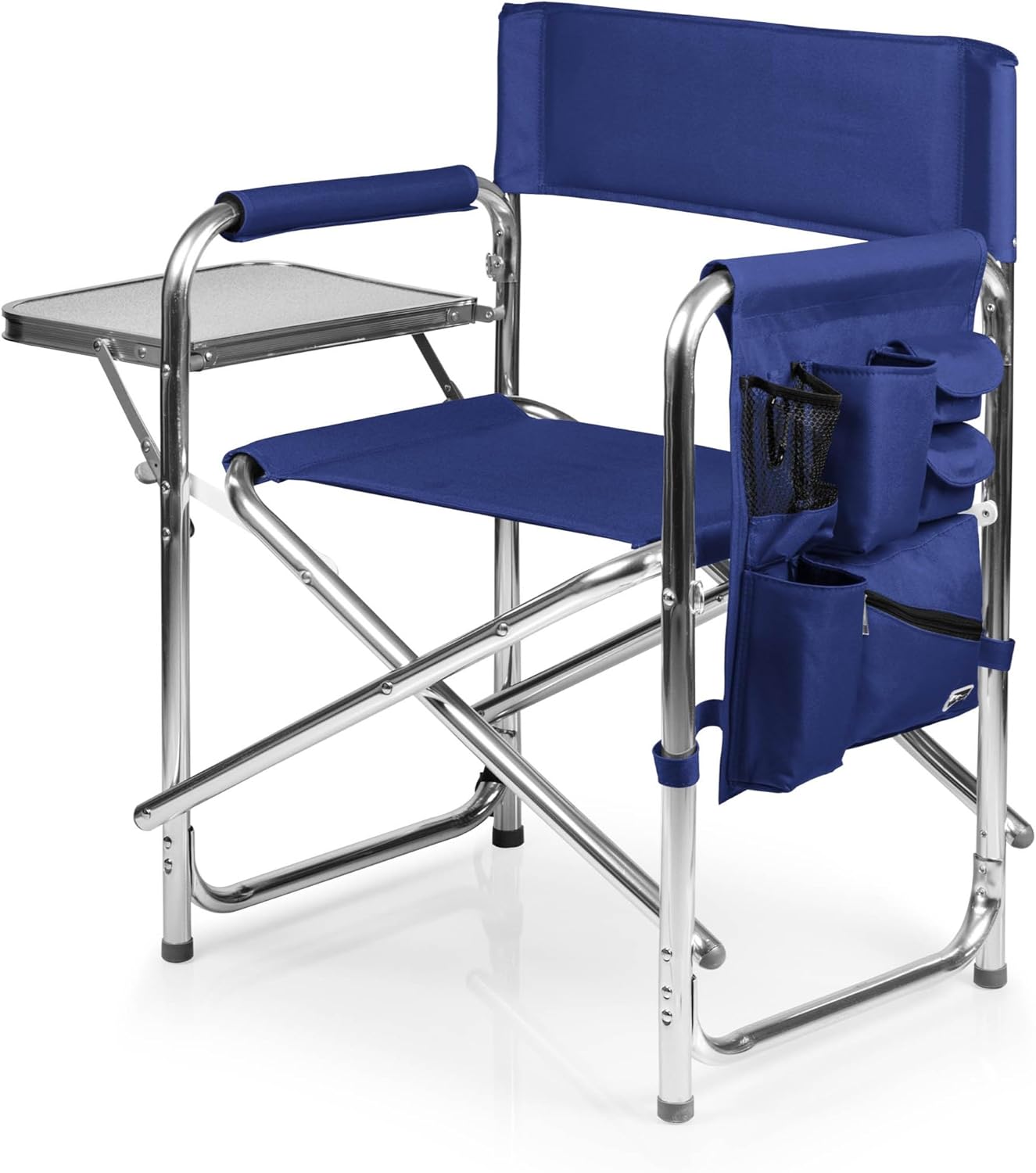 ONIVA - a Picnic Time brand - Sports Chair with Side Table, Beach Chair, Camp Chair for Adults, (Navy Blue)