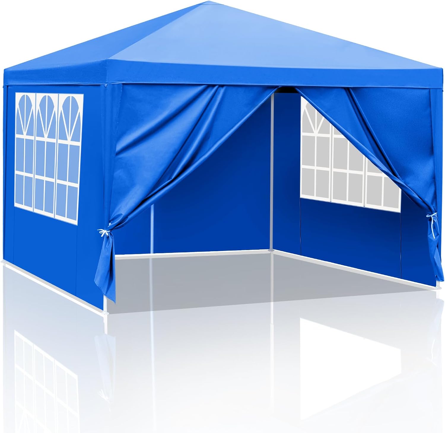 Outvita Outdoor Party Tent, Patio Canopy Tent Gazebo with Removable Sidewalls Instant Event Tent for Cater Events Wedding Birthday Pavilion Beach BBQ (10'x10')
