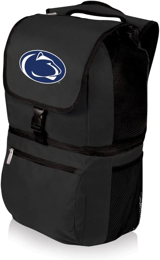 PICNIC TIME NCAA Penn State Nittany Lions Zuma Backpack Cooler - Soft Cooler Backpack - Lunch Cooler, (Black)