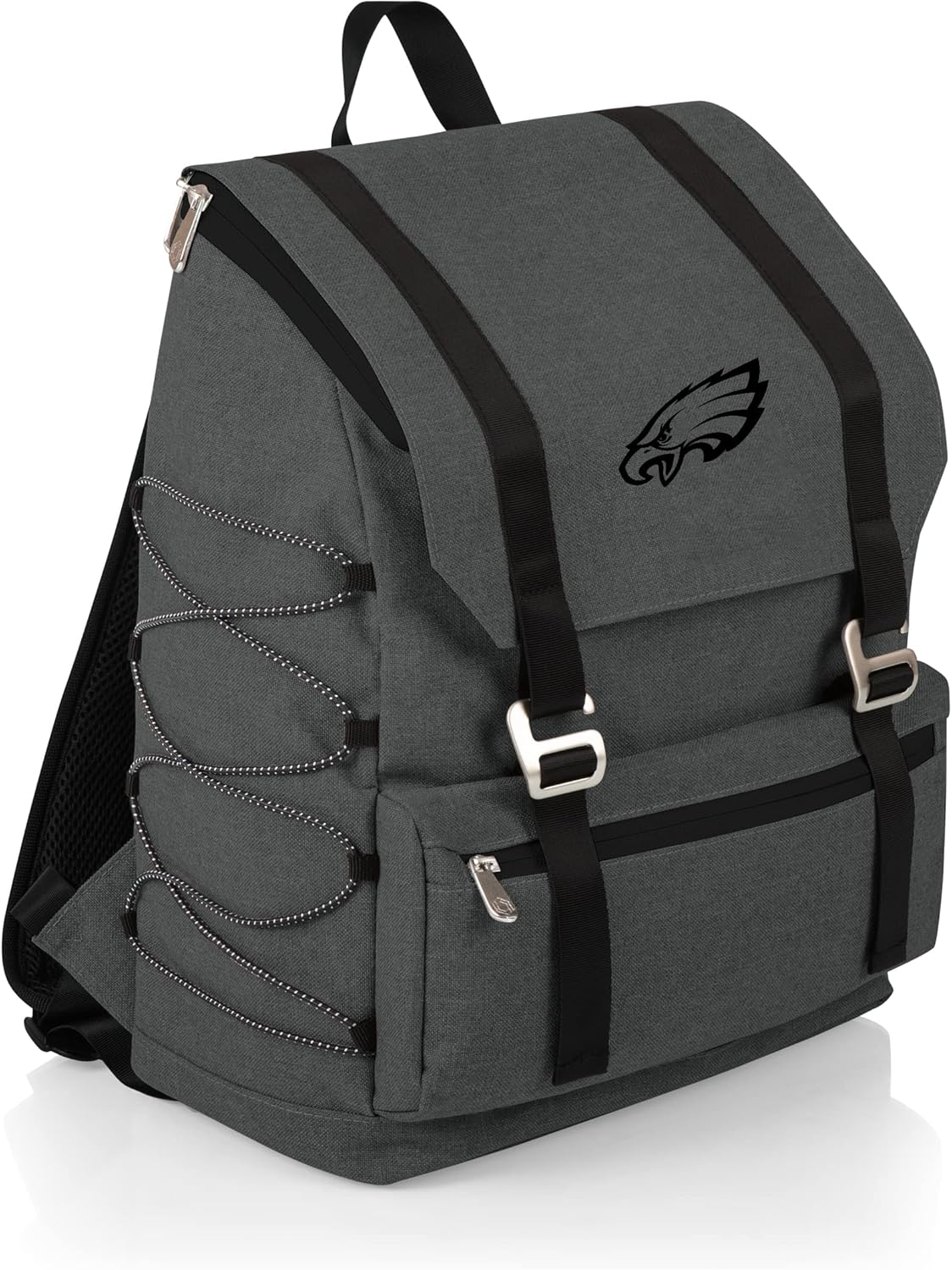 PICNIC TIME NFL Philadelphia Eagles OTG Traverse Backpack Cooler - Soft Cooler Backpack - Hiking Backpack, (Heathered Gray)