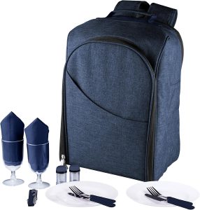 PICNIC TIME - PT-Colorado Picnic Backpack - Backpack Cooler with Picnic Set - Picnic Cooler
