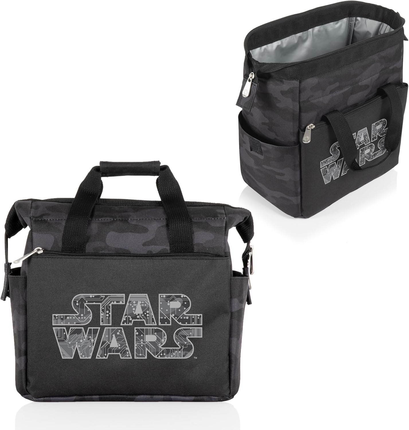 PICNIC TIME Star Wars On The Go Lunch Bag, Soft Cooler Lunch Box, Insulated Lunch Bag, (Black Camo) 10 x 6 x 10.5
