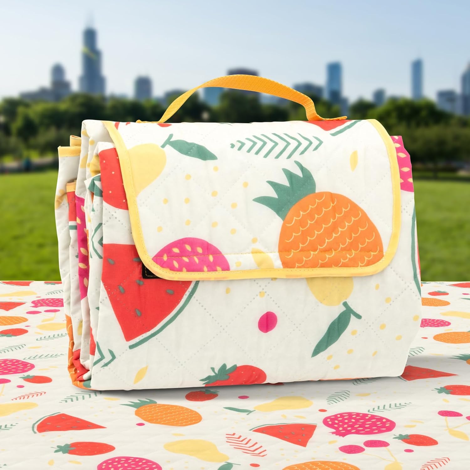 Picnic Blankets, Portable Outside Baby Blanket, 3 Layer Picnic Mat for Camping, 79" x 59" Large Waterproof Sand Proof Camping Blanket, Lightweight Folding Portable Travel Blanket