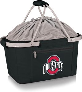 Picnic Time 645-00-175-444-0 Ohio State Buckeyes Osu NCAA Aluminum Frame Metro Picnic Basket