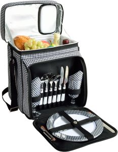 Picnic at Ascot Original Insulated Picnic Basket/Cooler Equipped with Service for 2- Designed, Assembled & Quality Approved in the USA