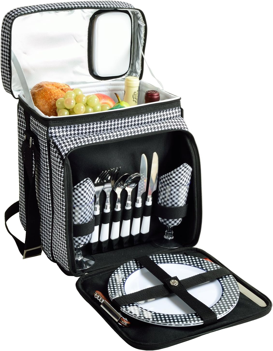Picnic at Ascot Original Insulated Picnic Basket/Cooler Equipped with Service for 2- Designed, Assembled & Quality Approved in the USA