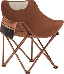 Portable Lightweight Compact Camping Foldable Chair with Carry Bag for Hiking Fishing Beach Brown
