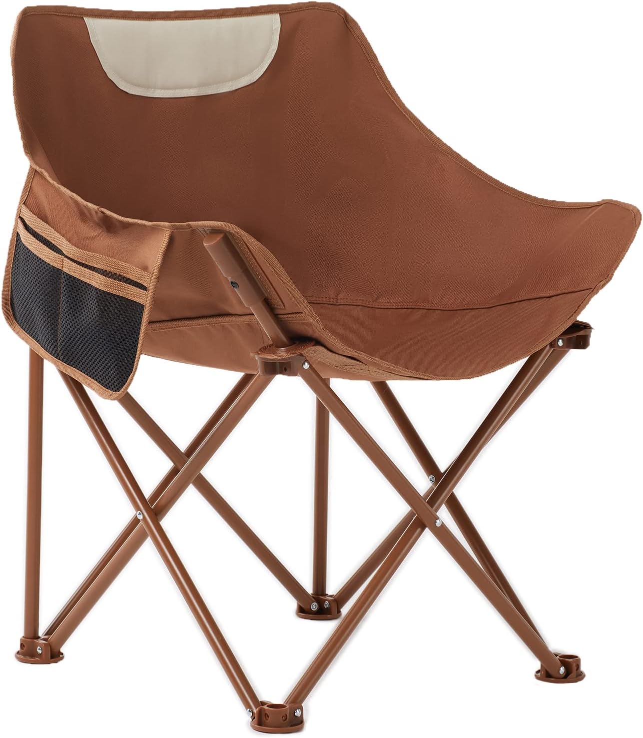 Portable Lightweight Compact Camping Foldable Chair with Carry Bag for Hiking Fishing Beach Brown
