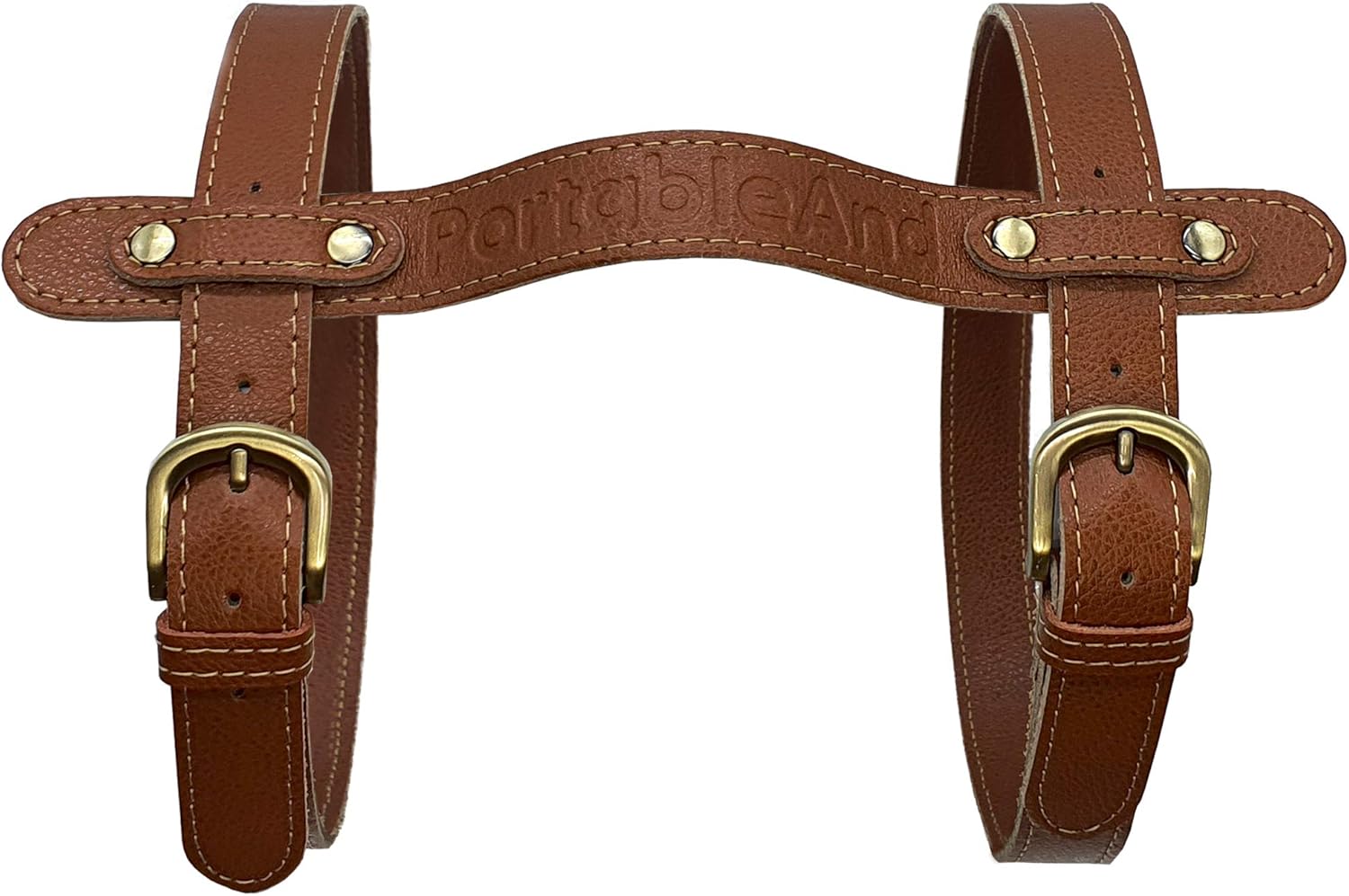 PortableAnd Outdoor & Picnic Blanket Carry Strap Genuine Leather for Camping, Festivals, Picnics, Beaches (Natural Brown Large)