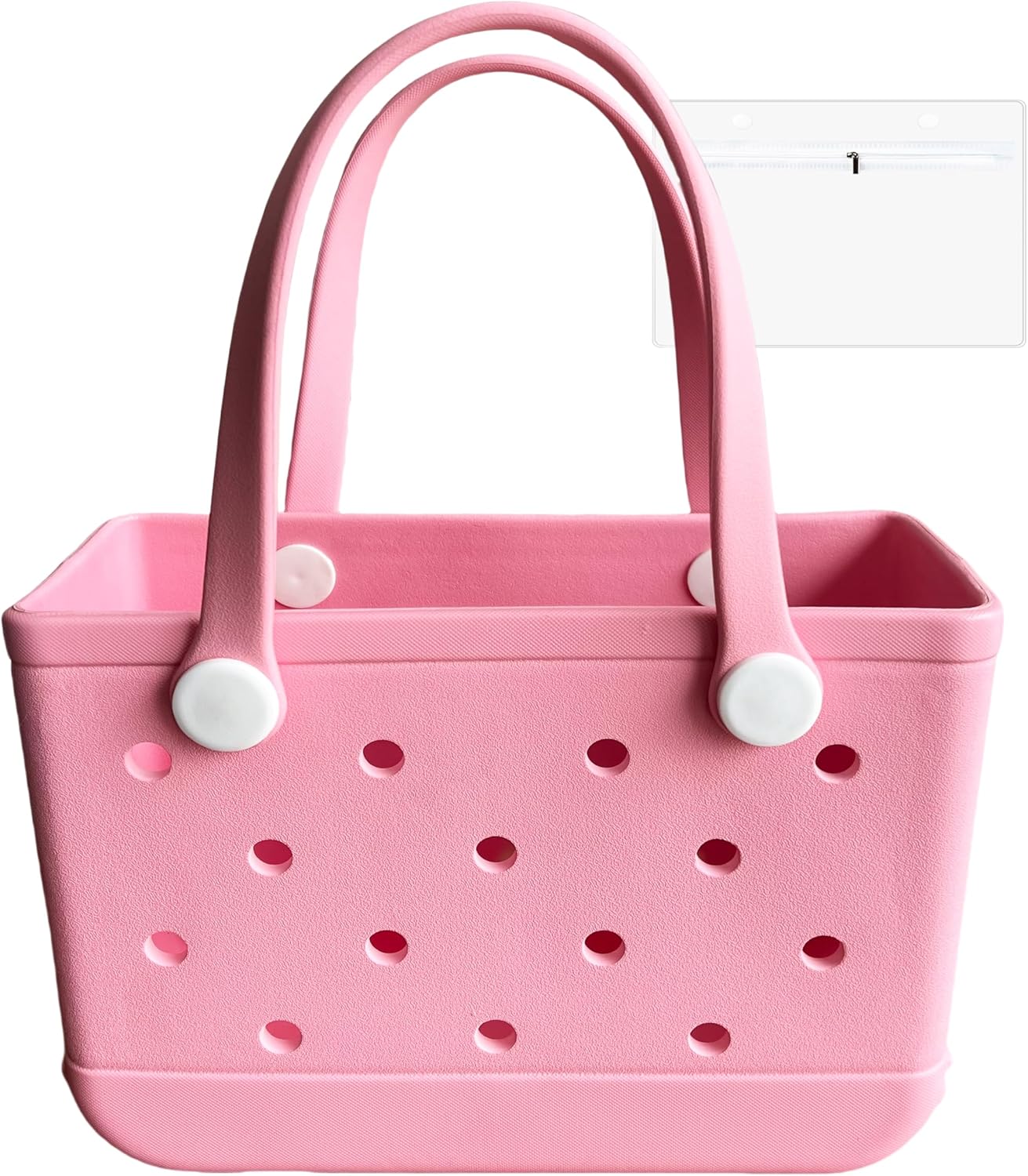 Rubber Beach Tote Bag Waterproof and Sandproof,Lightweight Travel Bag,Zippered Inner Pocket,Pool Travel Camping