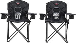 SUNNYFEEL XXL Oversized Camping Chair Heavy Duty 800 LBS for Big Tall People Above 6'4 Padded Portable Folding Sports Lawn Chairs with Armrest Cup Holder & Pocket for Outdoor/Travel/Picnic/Camp