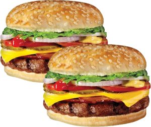 Set of 2 Jumbo 31" Realistic Cheeseburger Party Balloons