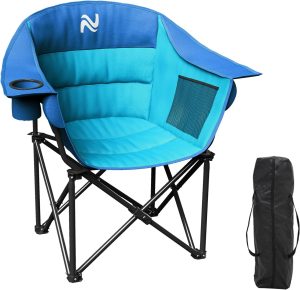 Slsy Heated Camping Chair Oversized, Outdoor Portable Heated Folding Chairs, Heated Foldable Chair Seat Supports 500 lbs, Heating Chair for Outdoor Sports, Camping, Patio, and Picnics