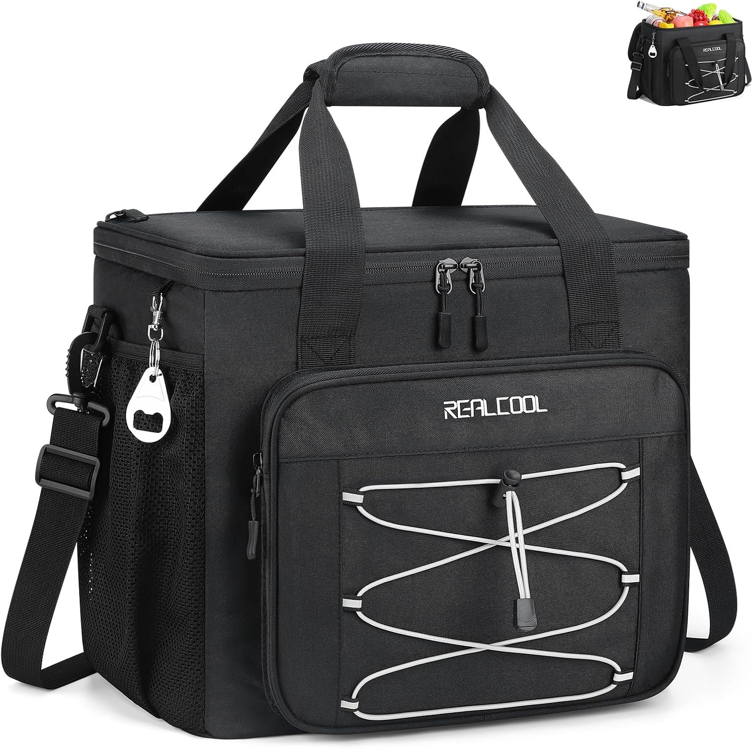 Soft Cooler Bag 35/45Can, Collapsible Cooler Insulated Leak Proof, Large Lunch Box for Men Women, Soft-Sided Cooler for Picnic, Grocery, Beach, Camping, Travel