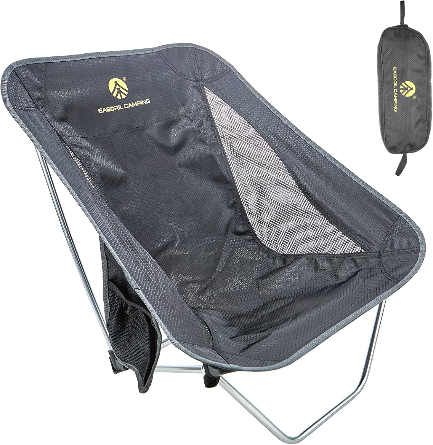 Ultralight Folding Camping Chair Low Lightweight Foldable Camp Chairs with Carry Bag for Hiking, Backpacking, Picnic, Outdoor Concert, Sports Events, Beach