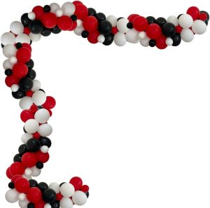 White Red Black Balloons,100 pack Latex Balloons, for Birthday Wedding Baby Shower Party Decoration