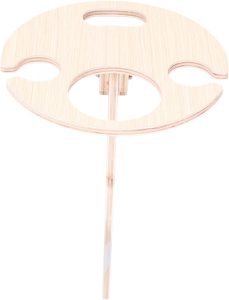 Wine Table Folding Mini Outdoor Bottle Holder Picnic Table Portable Wooden Wine Glass Holder Picnic Table Champagne, for Picnic Party Beach Camping Concerts