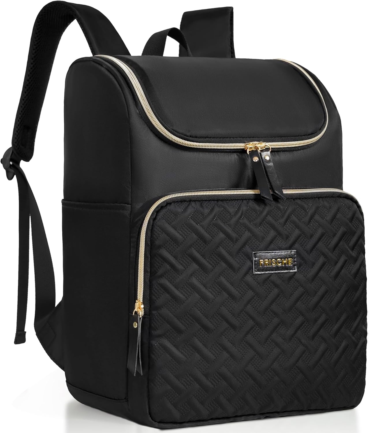 Women's Insulated Lunch Backpack for 15.6" Computer, Soft Backpack Coolers LeakProof Travel Cooler Bag Waterproof Lunch Picnic Beach Work Trip Thermal Bag Drink Beverage Beer (Charcoal Black)