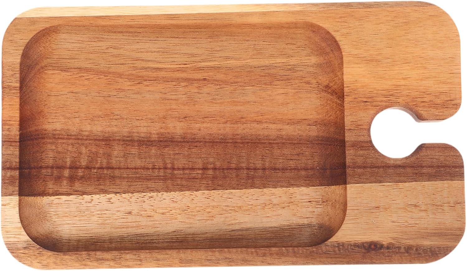 Wooden Serving Tray Small Serving Trays with Charcuterie Board and Wine Glass Holder Ideal for Picnics and Family Dinners