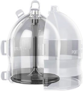 XPACK Unique Wine Glass in Special Case, Unbreakable, Compact Design, Durable to Carry Around, Outdoor, Travel, Camping, Great Gift (Black)