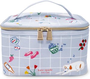 kate spade new york Insulated Lunch Tote, Small Lunch Cooler, Cute Lunch Bag for Women, Thermal Bag with Double Zipper Close and Carrying Handle (Park Picnic)