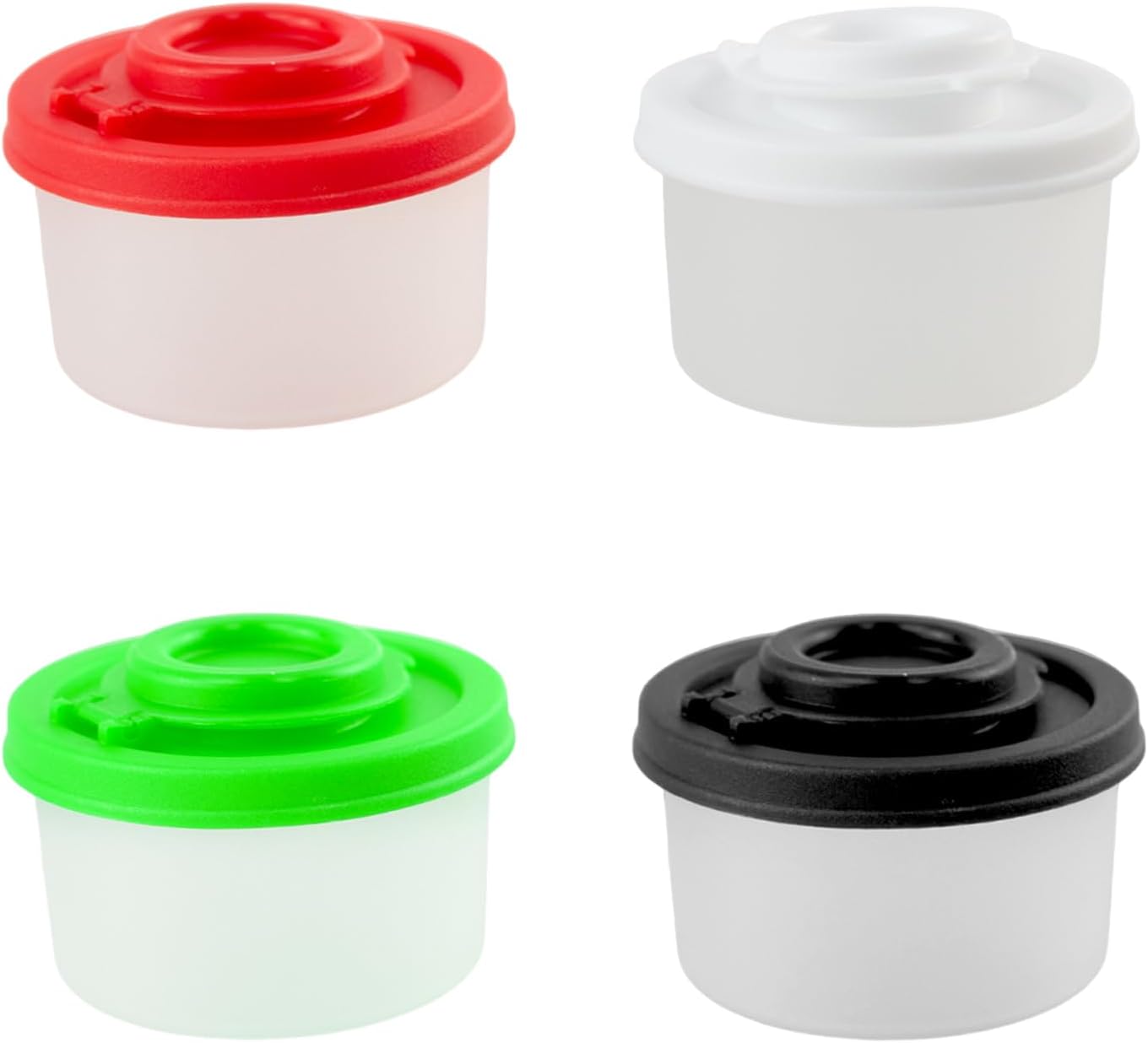 4 Pcs Salt and Pepper Shakers Set, Mini Plastic salt and pepper shakers with Lid, Moisture Resistant Spice Containers Clear Spice Jars Salt Shaker for Travel Picnic Camping Dining Kitchen