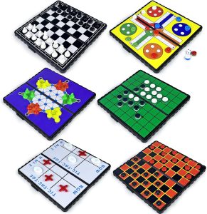 6 PCS Mini Magnetic Board Game Travel Board Games for Family Travel Road Trips Camping Activities Party Games