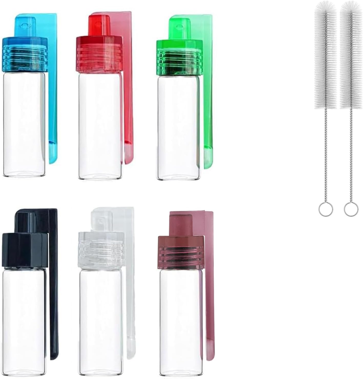 6PCS Spice Containers with Spoon, Mini Bottle Spice Dispenser, Travel Spice Containers for Camping Outdoor Picnic Kitchen