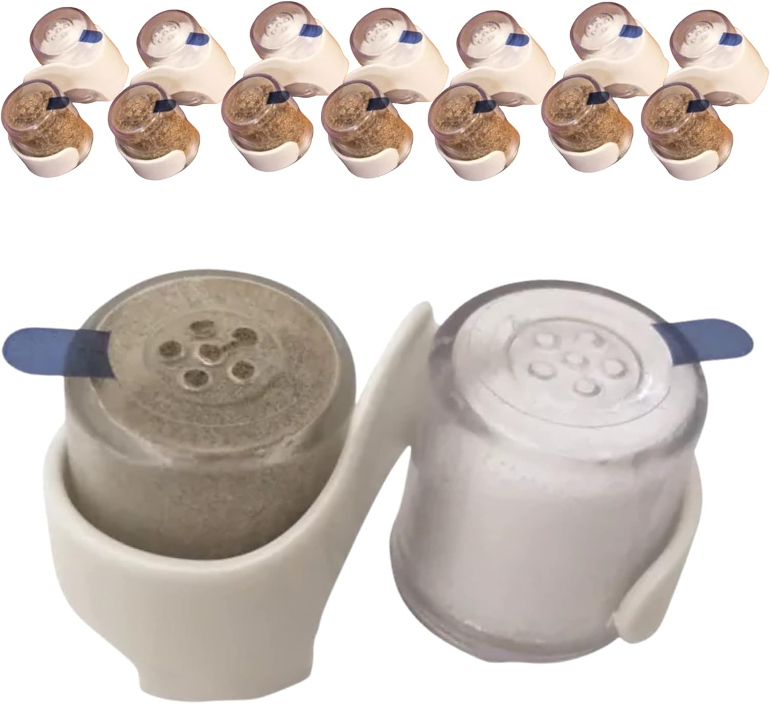7 SET Mini Salt And Pepper Shaker Set Refillable Hotel Motel, Travel, Camping, Picnic, Outdoors Kitchen Lunch Boxes, Travel Spice Set, Guests, Housekeeping Staff, Salt & Pepper Shaker Set