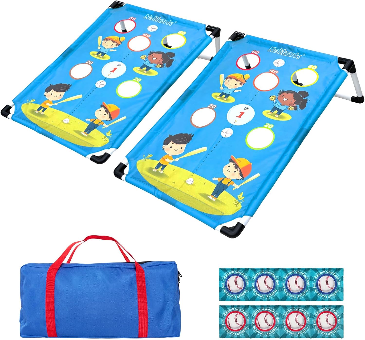 Portable PVC Framed Cornhole Game Set