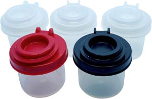 Salt and Pepper Shakers, Moisture proof lids set for camping, backpacking or lunchboxes, Travel set of salt and pepper shakers along with other spice sets (5 mini)