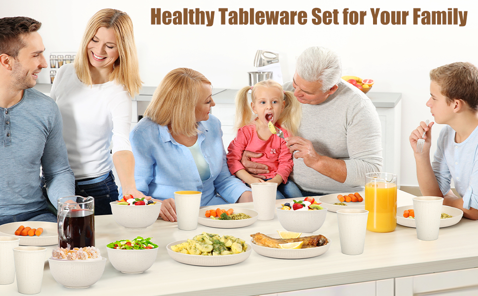 kitchen plates and bowls set