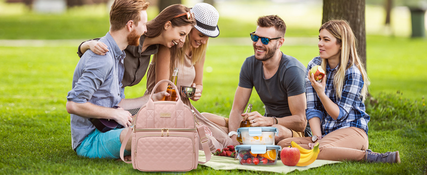 Lunch bag for women suitable for picnics, work