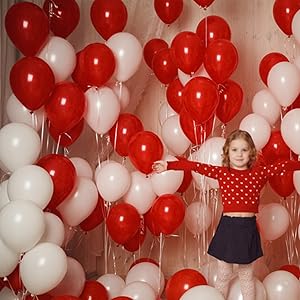 red and white balloons red balloon kit