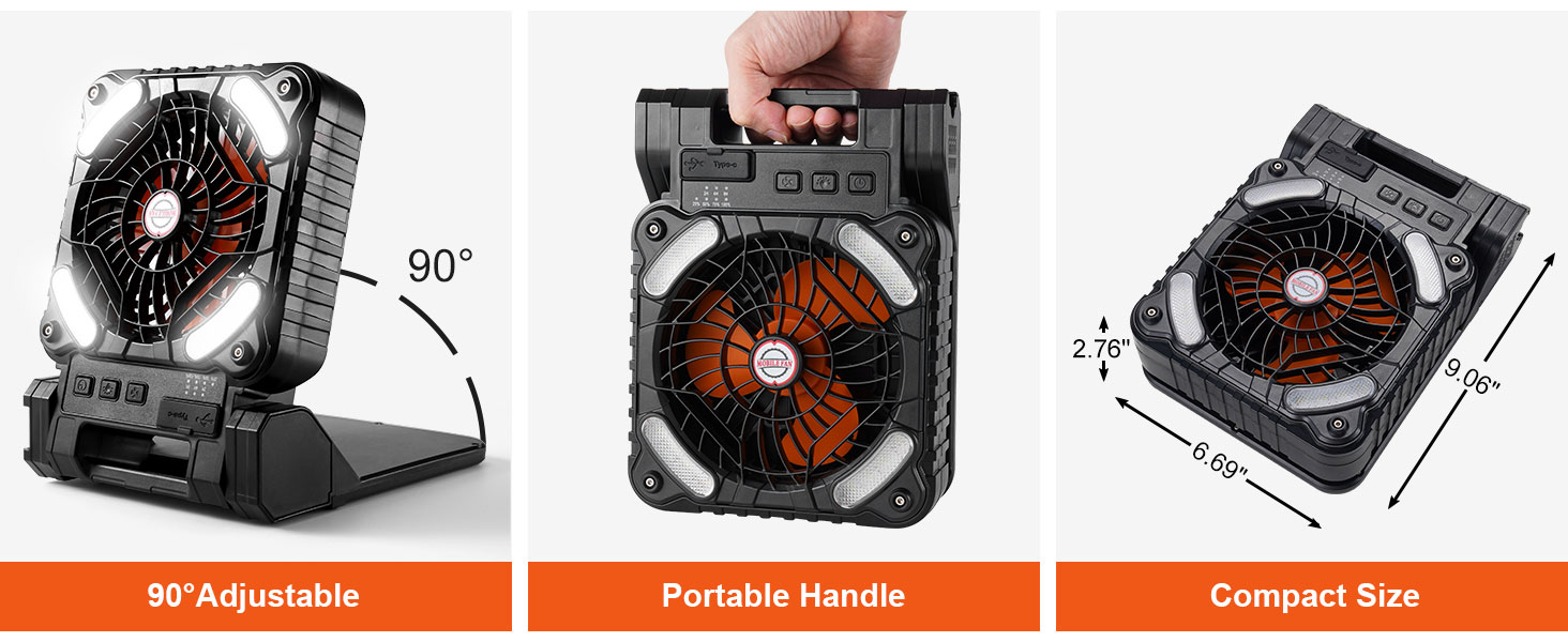  Protable Solar Camping Fan