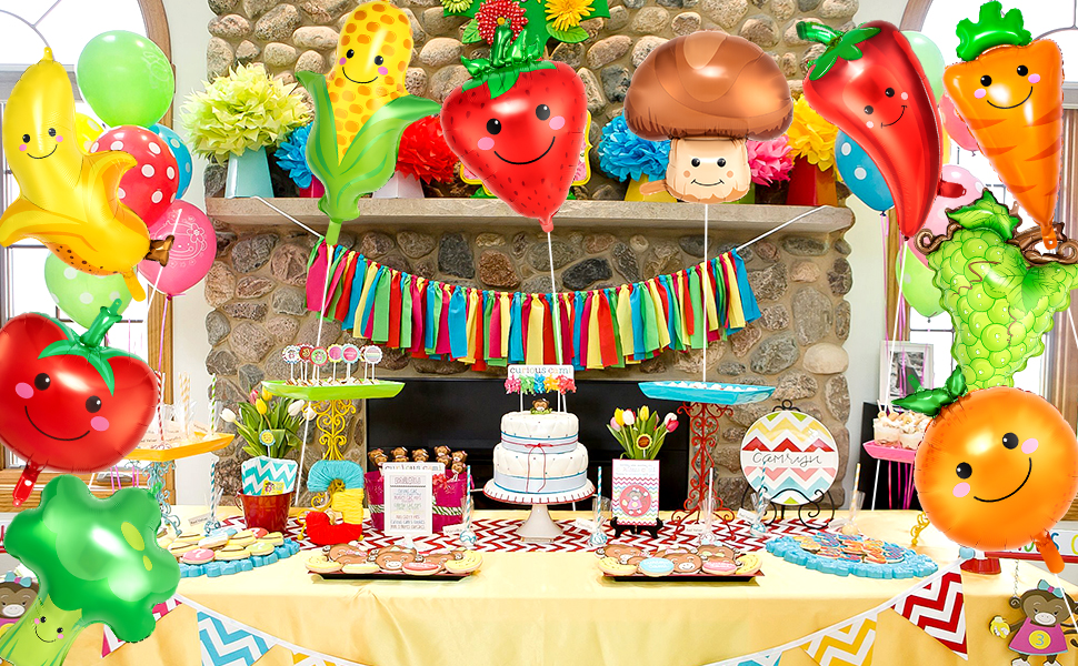 vegetable and fruit balloons