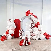 Red and White Balloons