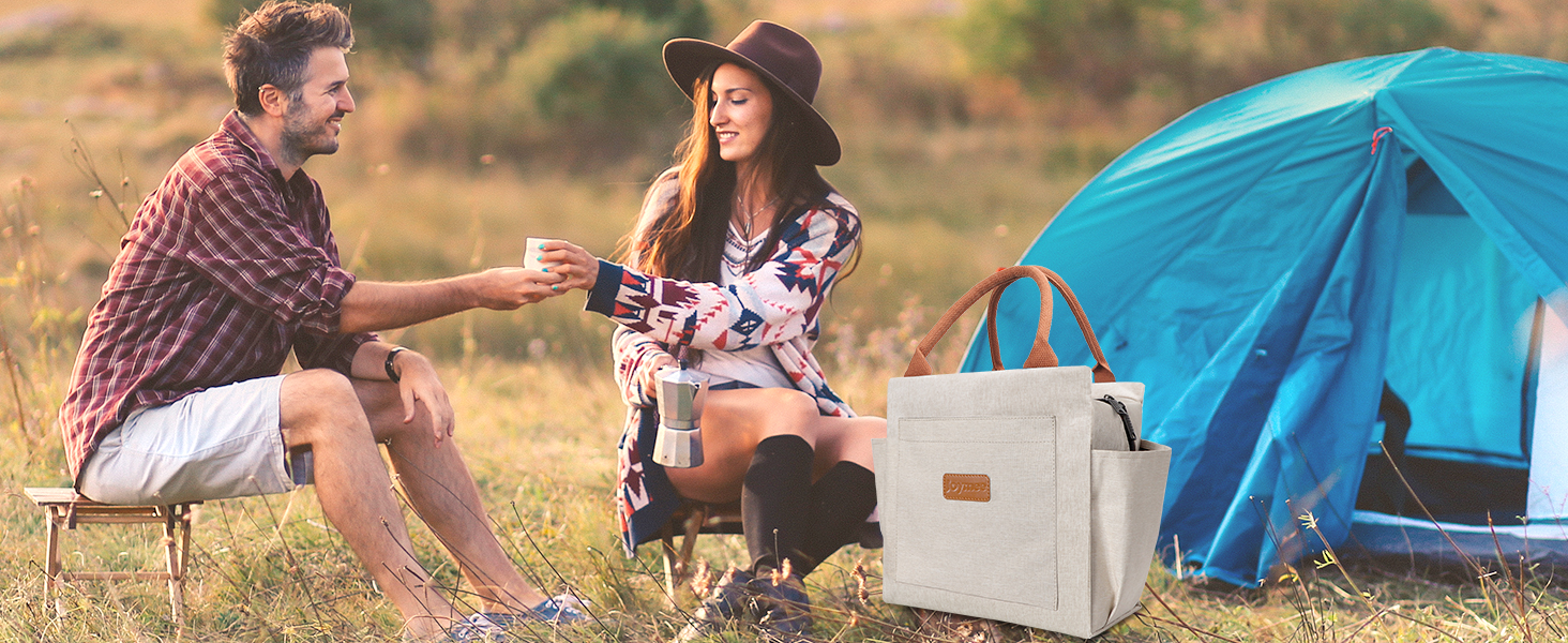 lunch tote bag box women insulated reusable large spacious travel work picnic beach outdoor camping 