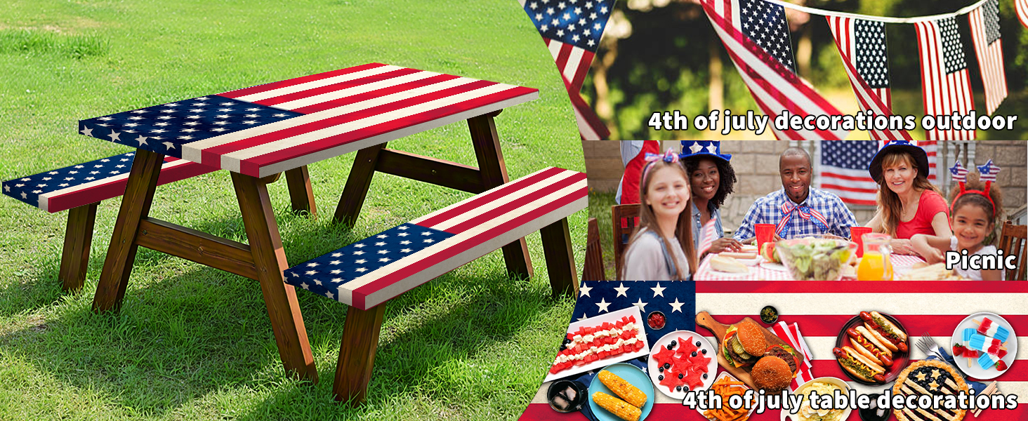 Patriotic Picnic Table Cover