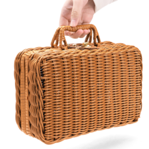 Wicker Suitcase Basket