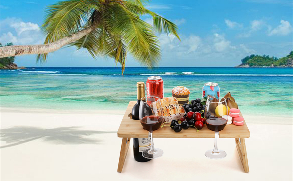 Portable Wine Picnic Table