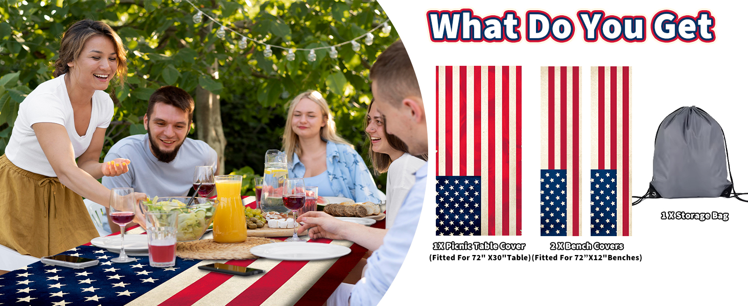 Patriotic Picnic Table Cover
