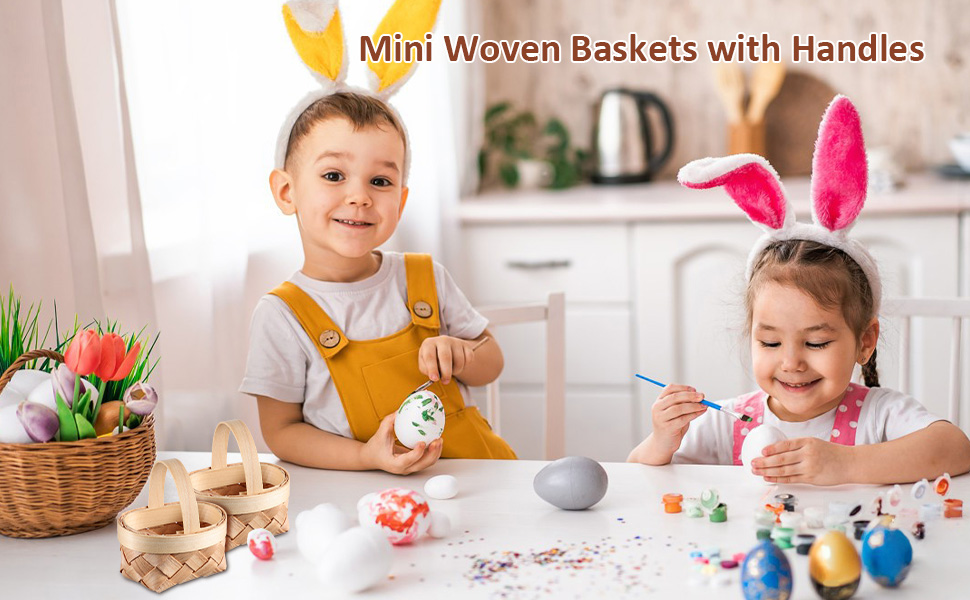 Mini Woven Baskets with Handles