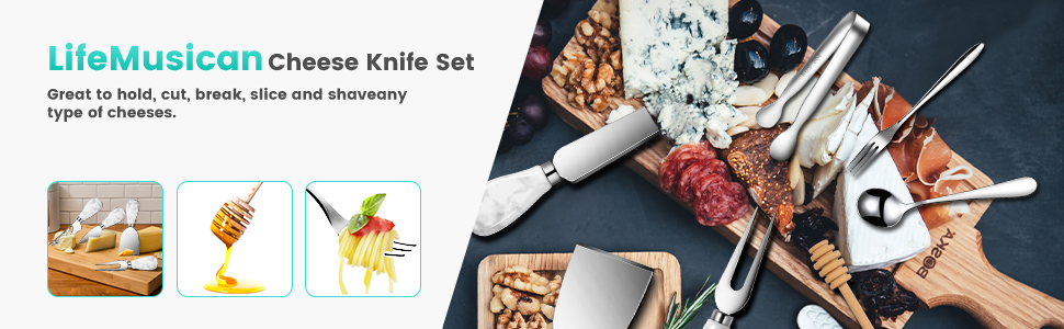 Marble Ceramics Charcuterie Accessories Cheese Spreader Knive Silver