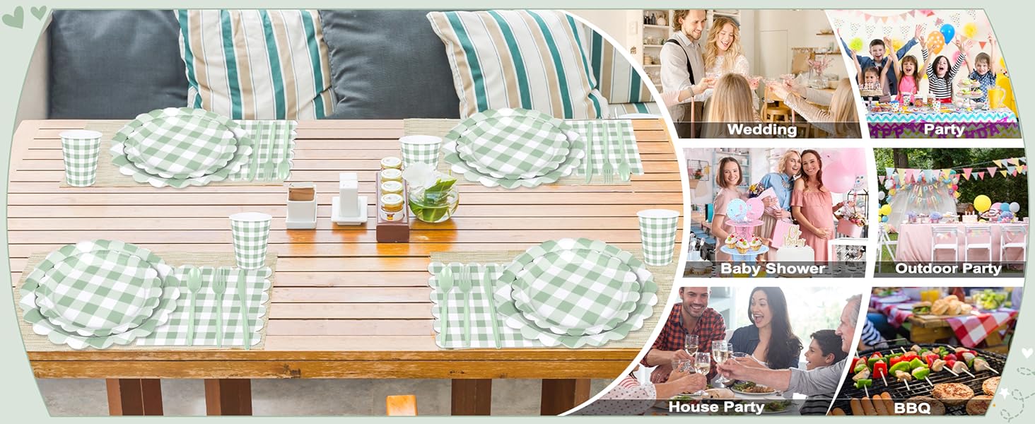 Plaid Party Supplies