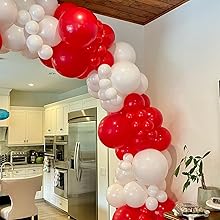 Red and White Balloons