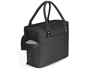 Hafmall black lunch bag with wipe pocket