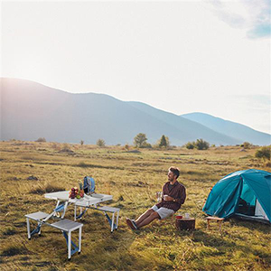 Portable Folding Joined Table and Chairs Set
