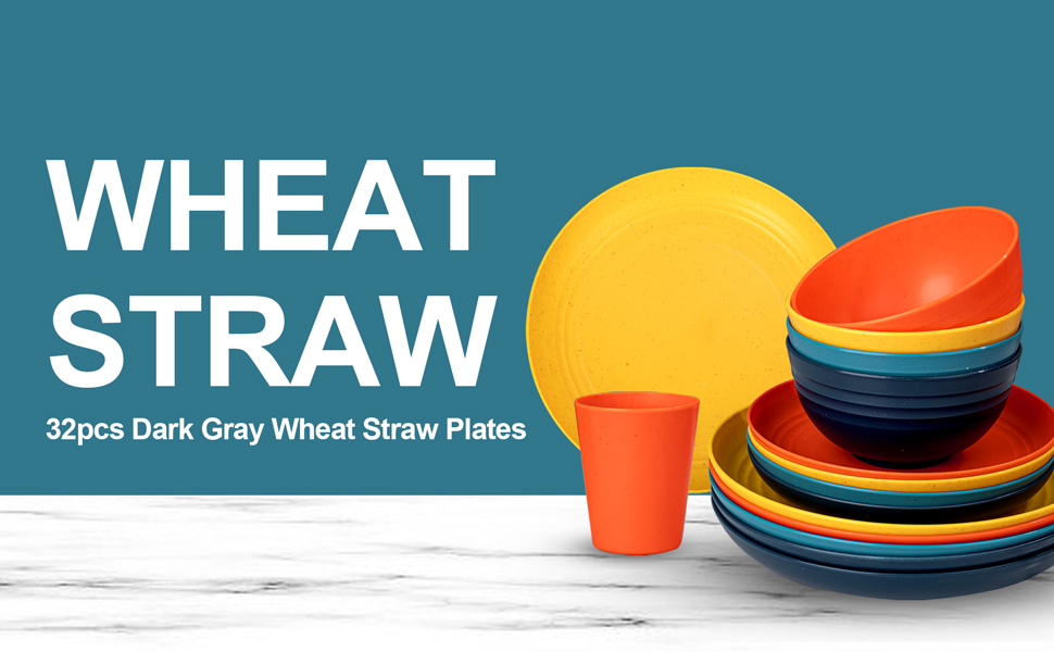 Wheat Straw Dinnerware Sets